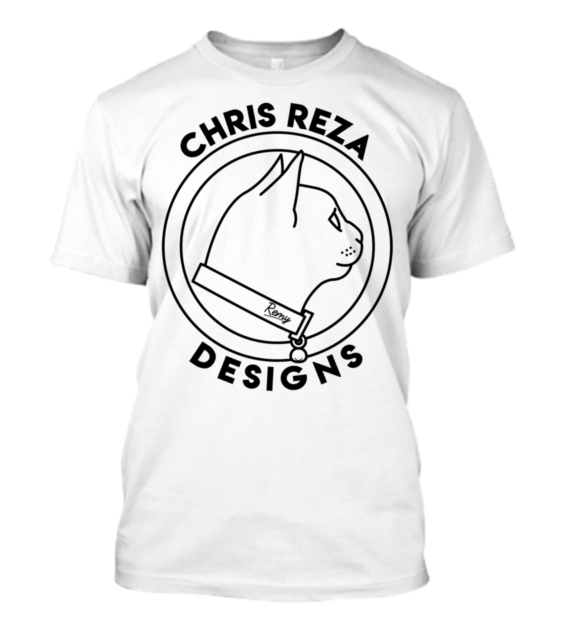 Chris Reza Designs Cat Profile Remy Collar T-Shirt