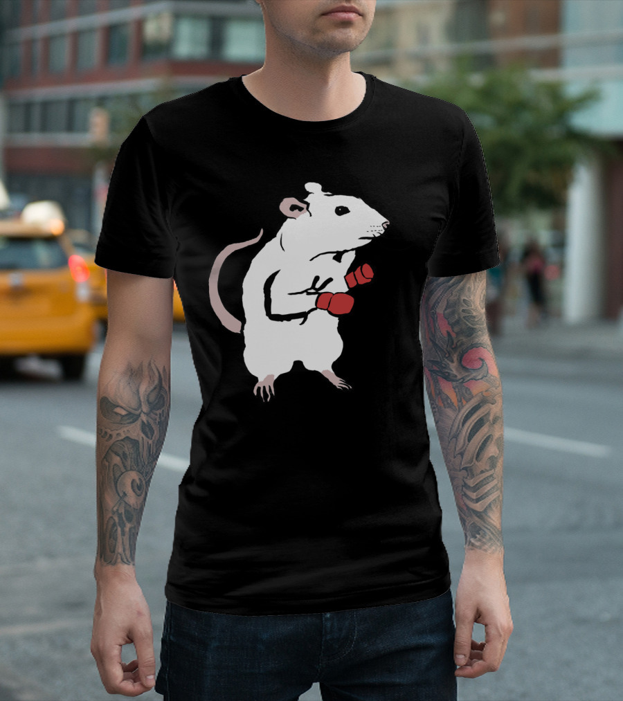 Boxing Rat In Red Gloves T-Shirt