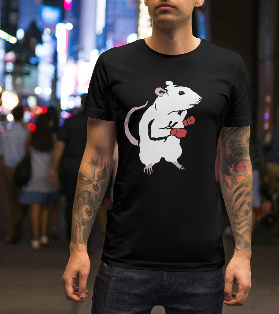 Boxing Rat In Red Gloves T-Shirt