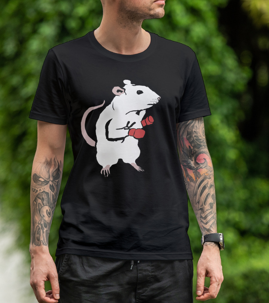 Boxing Rat In Red Gloves T-Shirt