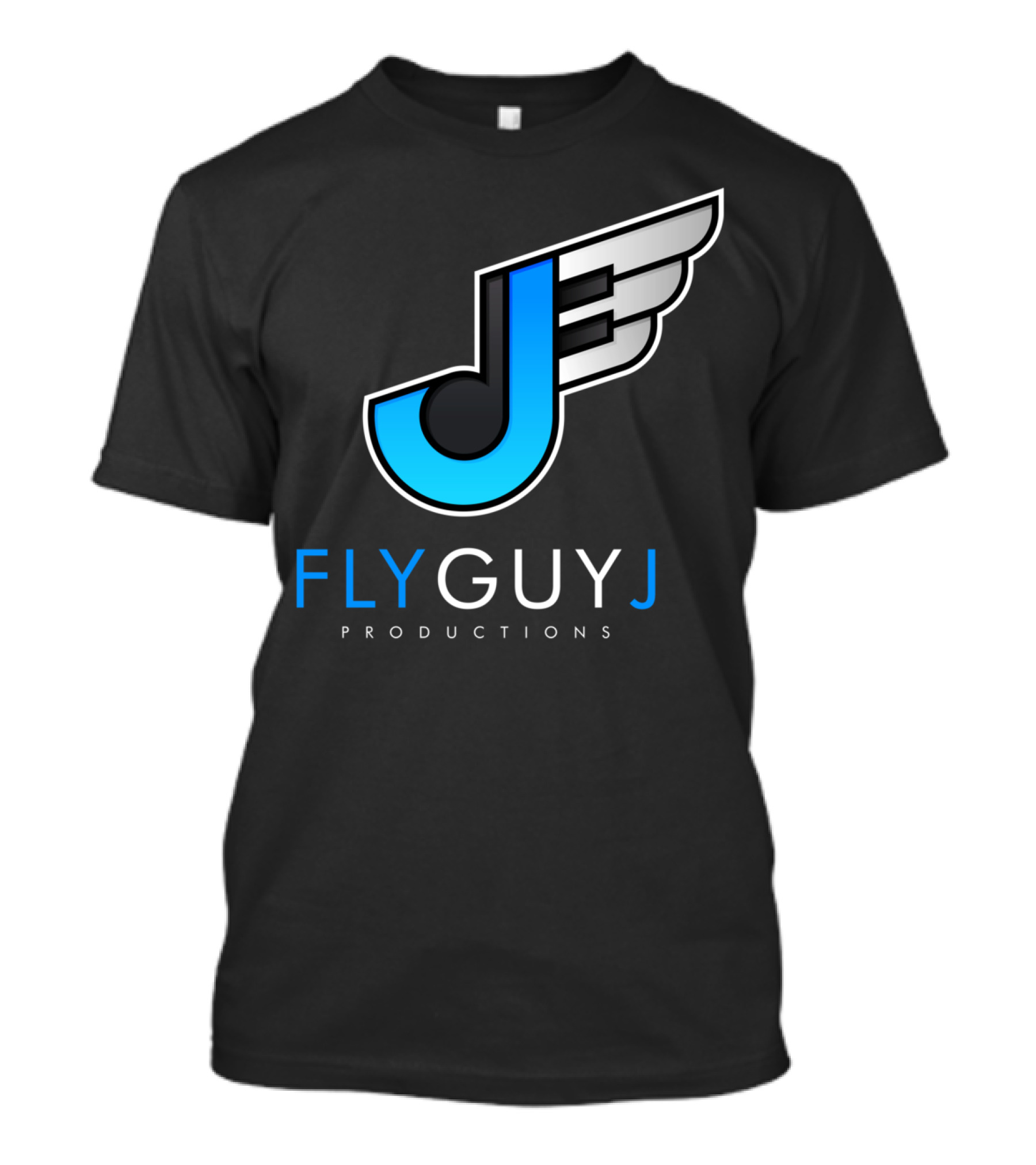 FLY GUY J PRODUCTIONS Logo Winged Blue J T-Shirt
