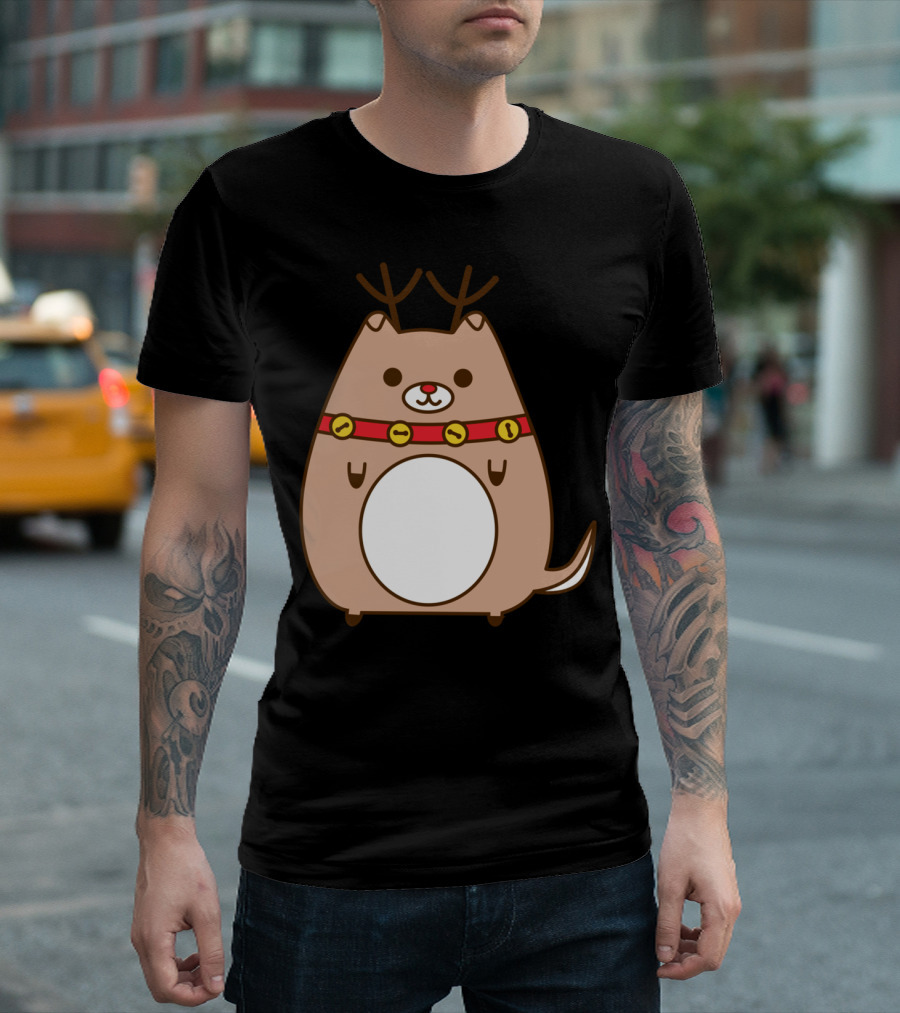 Christmas Pupsheen Reindeer Bell Collar T-Shirt