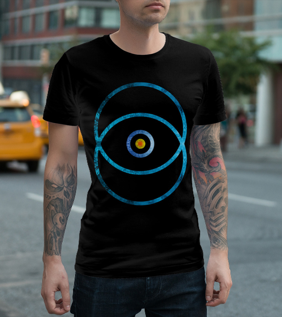 Circle Stuff Blue Overlapping Circle T-Shirt