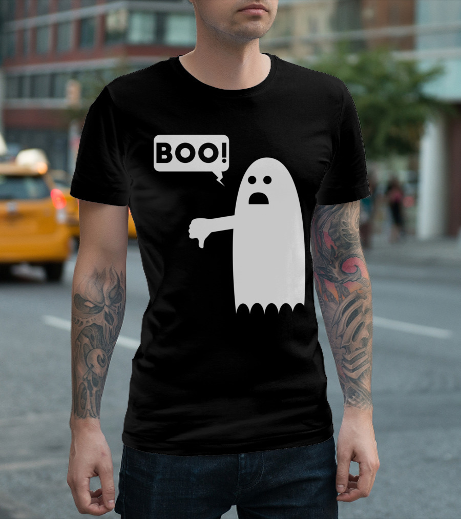 Boo Ghost with Thumbs Down T-Shirt