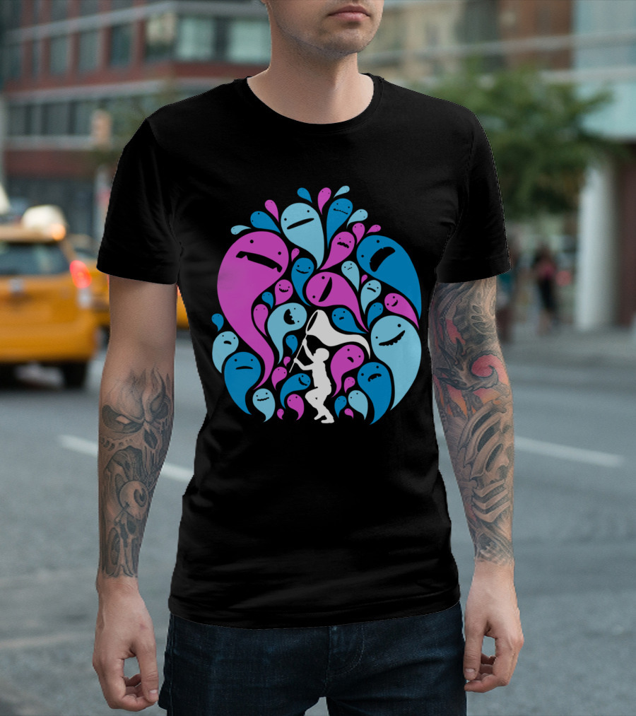 Ghost Hunter Colorful Spirits Chase T-Shirt