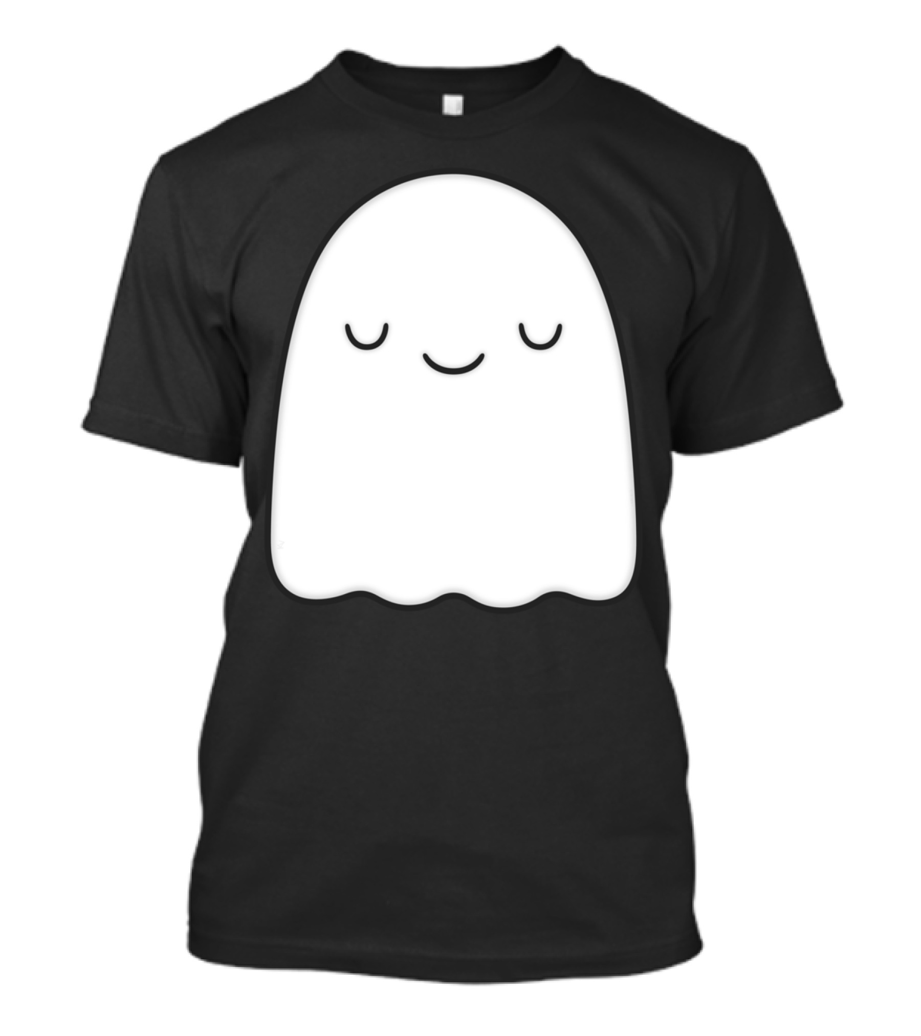 Ghost Happy Face Halloween Kawaii T-Shirt