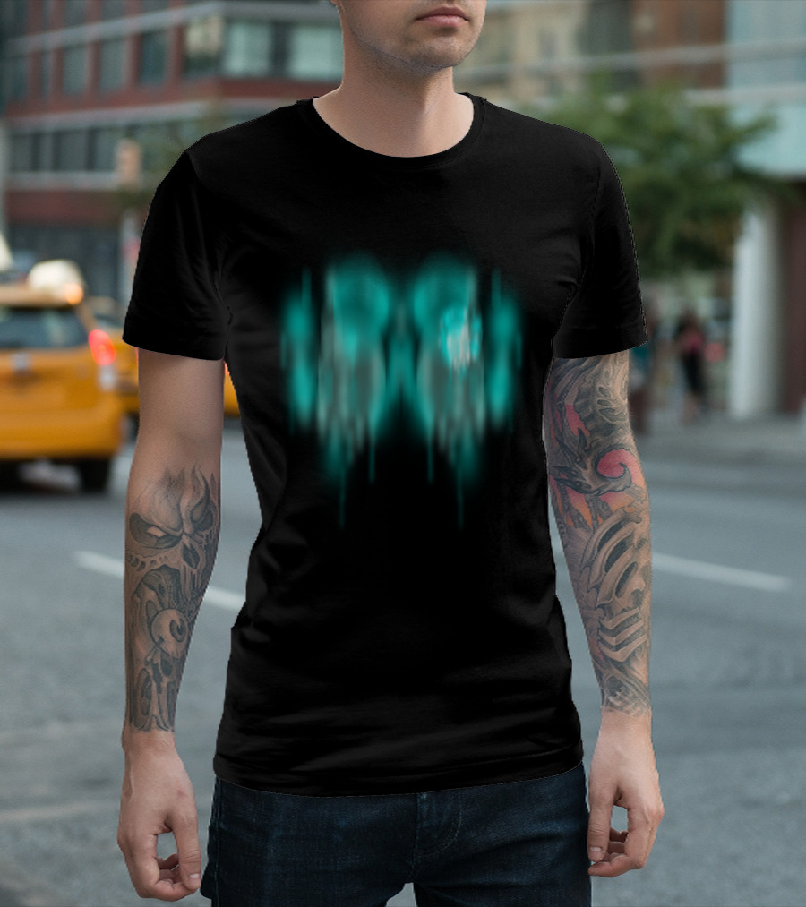 Heartbeat Shining Neon Pulse Blur T-Shirt