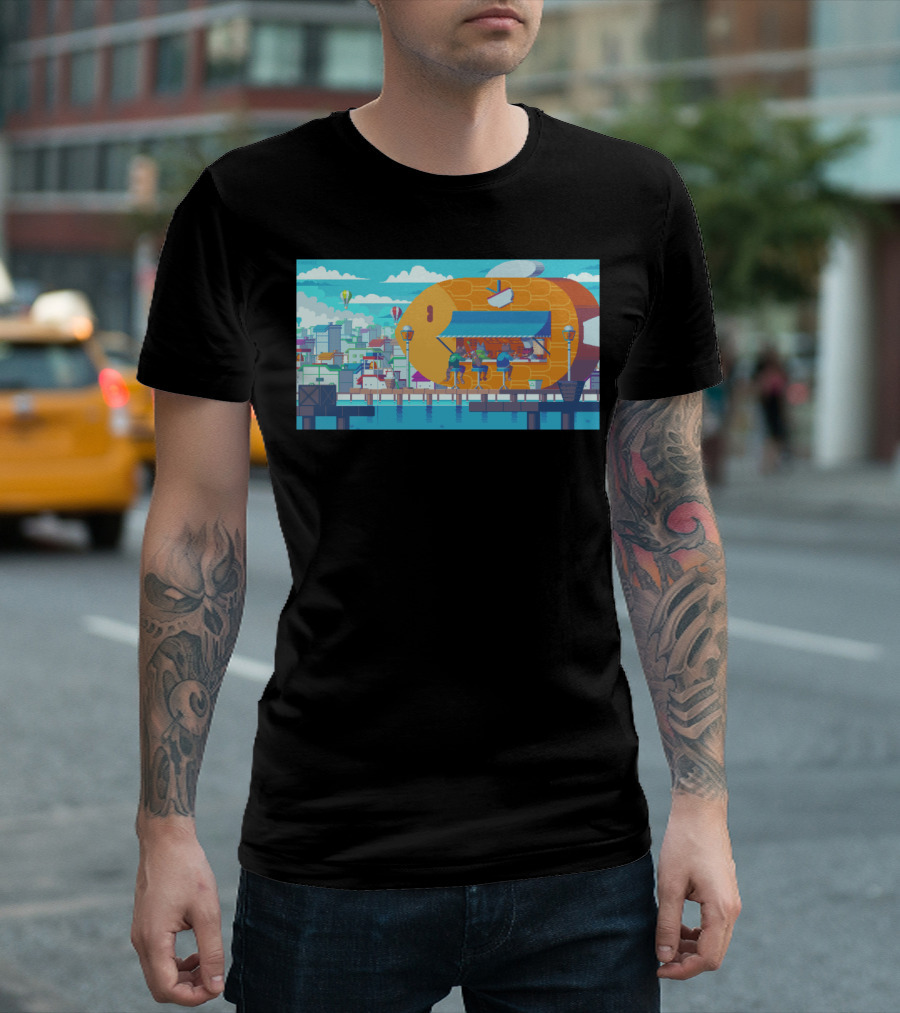 Food Stand Pri At Vibrant Waterfront Balloon City T-Shirt