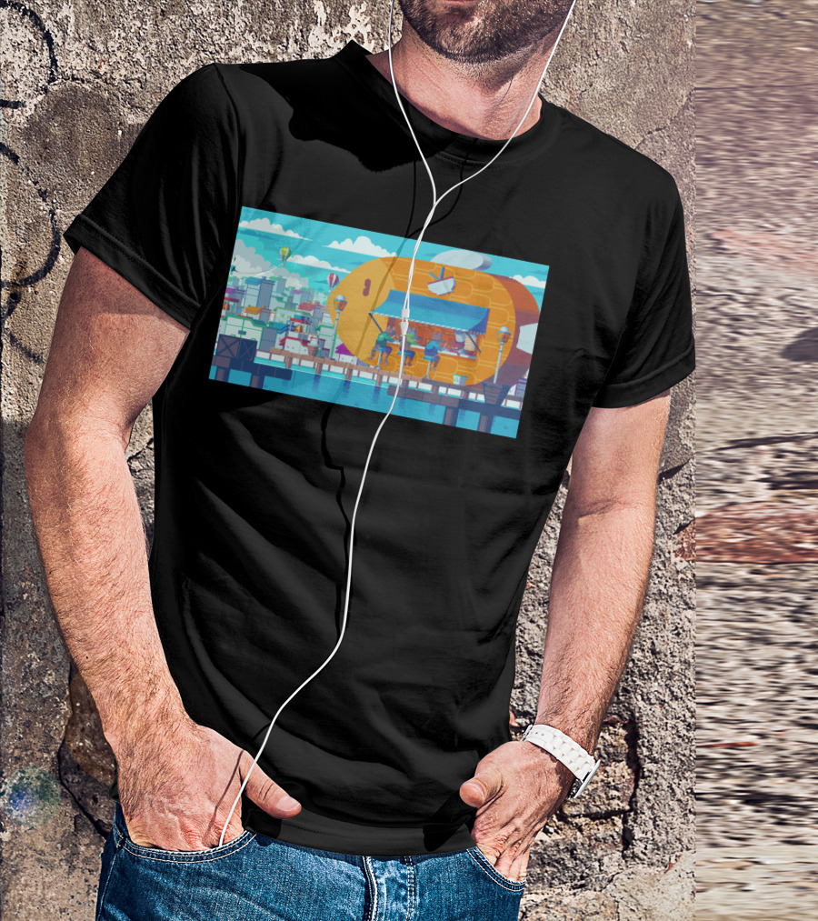 Food Stand Pri At Vibrant Waterfront Balloon City T-Shirt