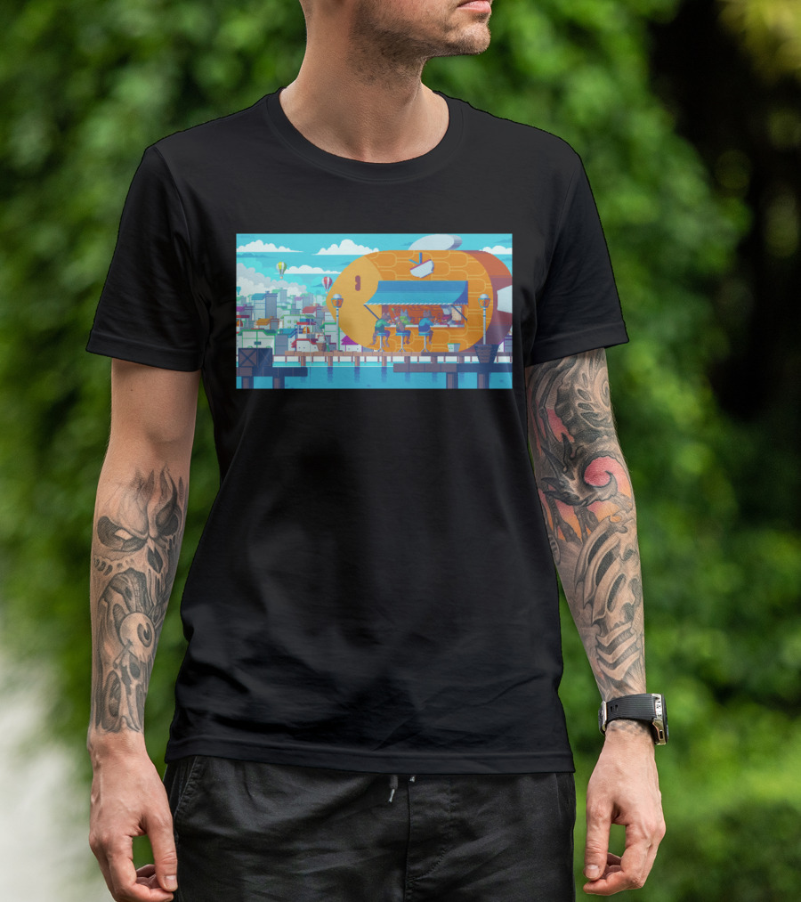 Food Stand Pri At Vibrant Waterfront Balloon City T-Shirt