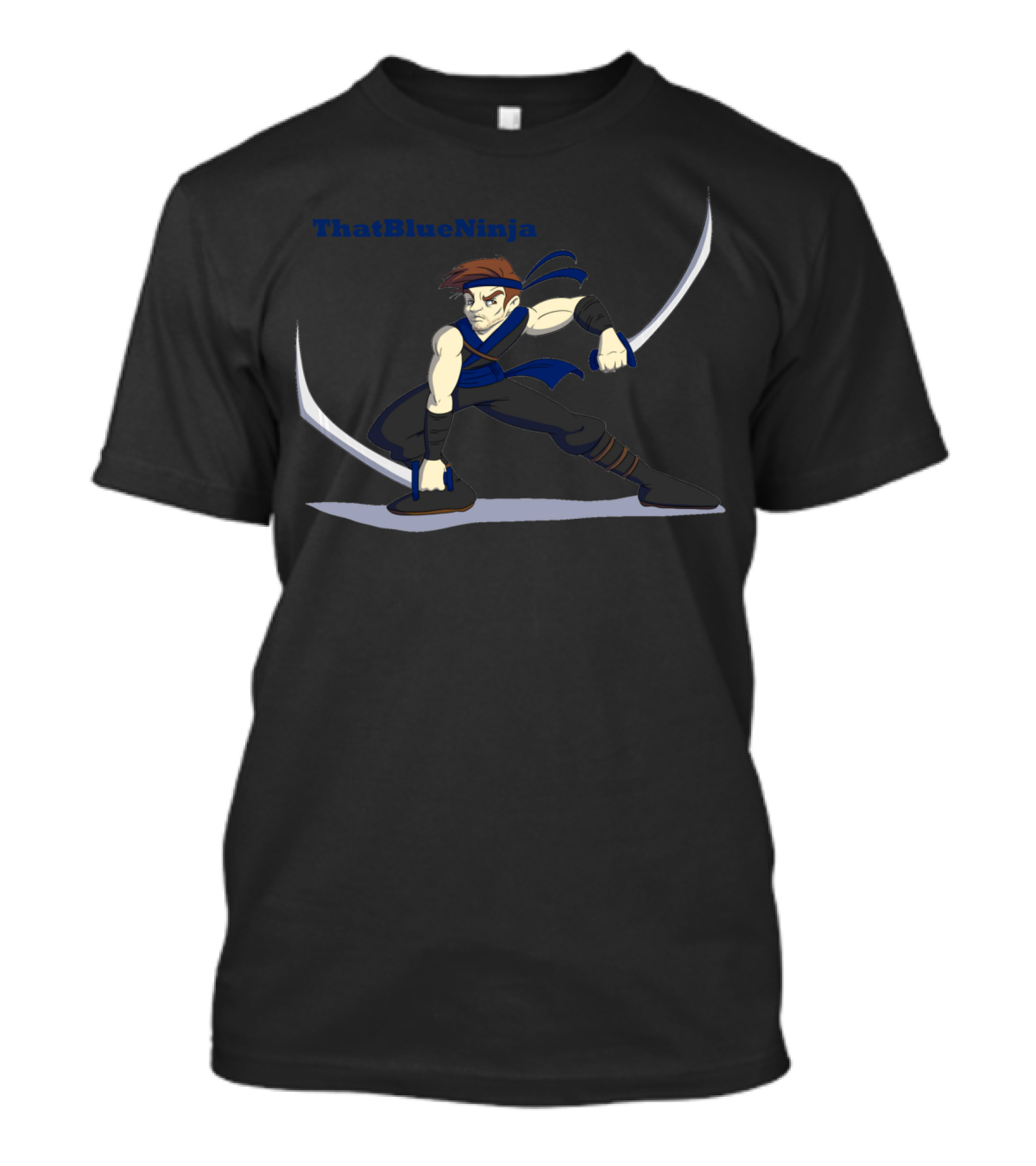 ThatBlueNinja Serious Business Ninja Warrior With Dual Swords T-Shirt