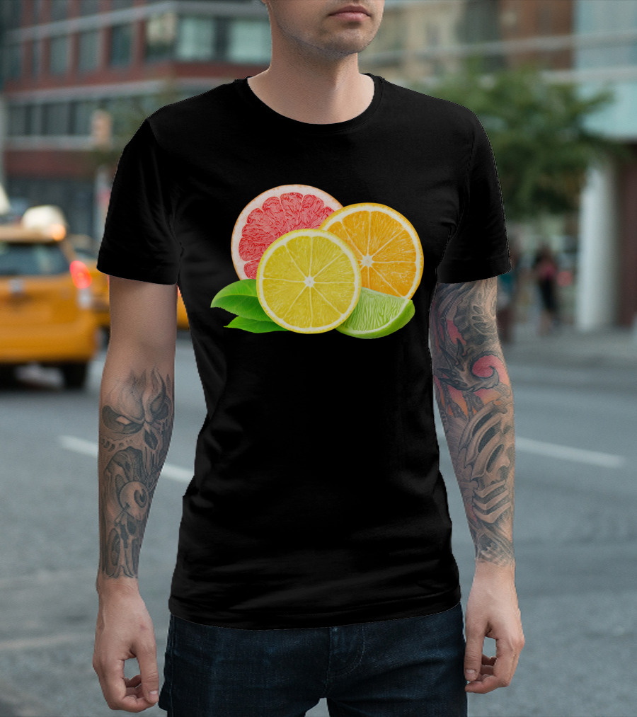 Citrus Lemon Lime Orange Grapefruit Slices T-Shirt
