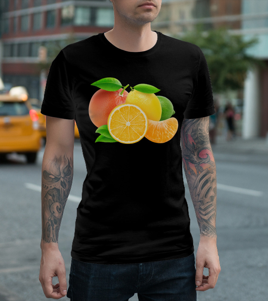 Citrus Fruits Slice Grapefruit Lemon Lime Orange Tangelo T-Shirt