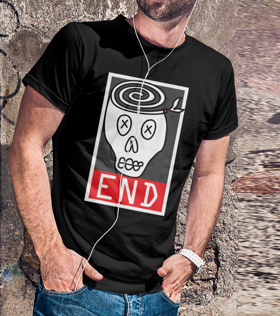 END Skull Spiral Minimalist T-Shirt