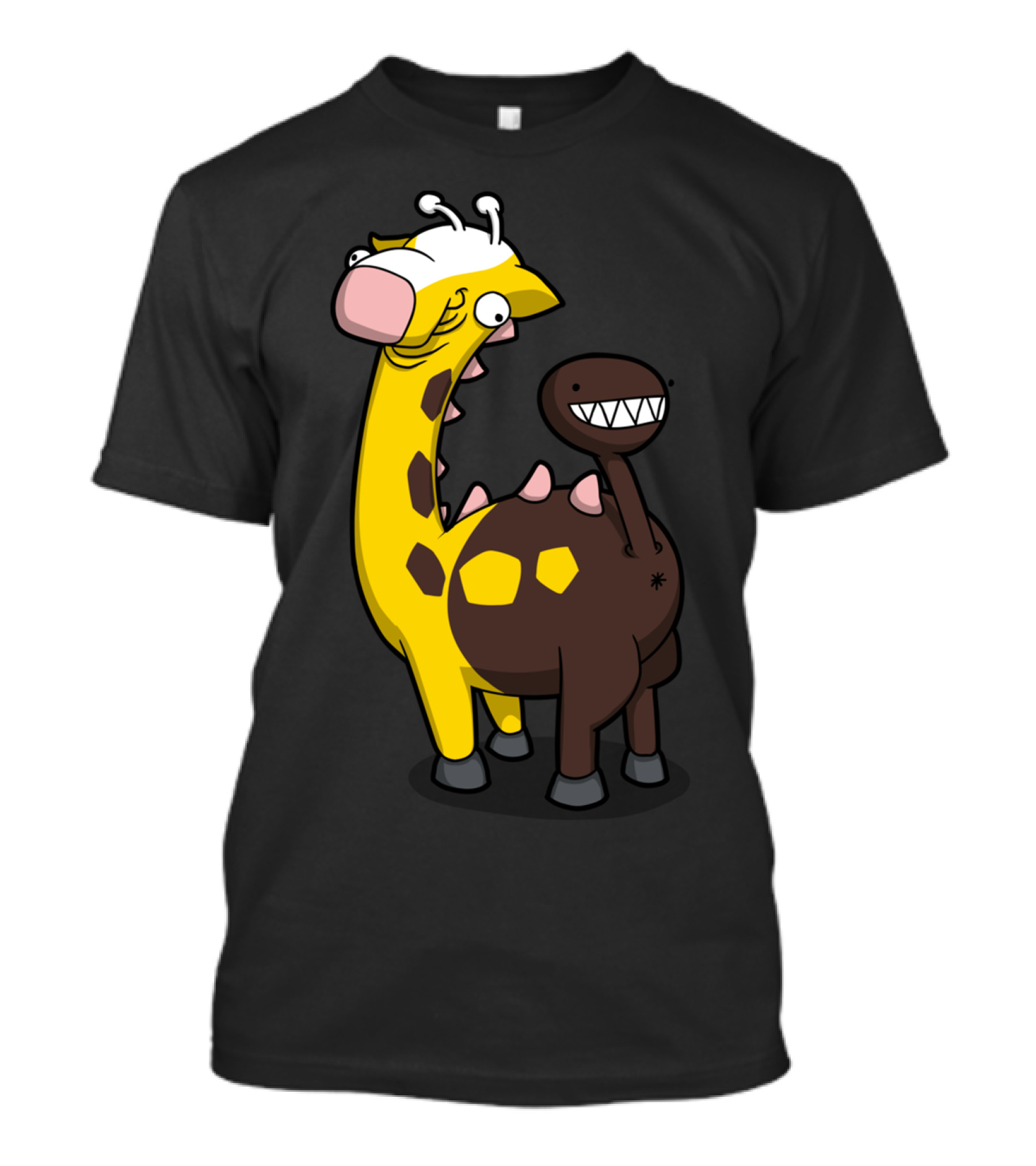 Giraffe Buttr Quirky Cartoon Character With Cute Expression T-Shirt