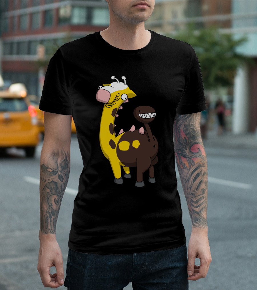 Giraffe Buttr Quirky Cartoon Character With Cute Expression T-Shirt