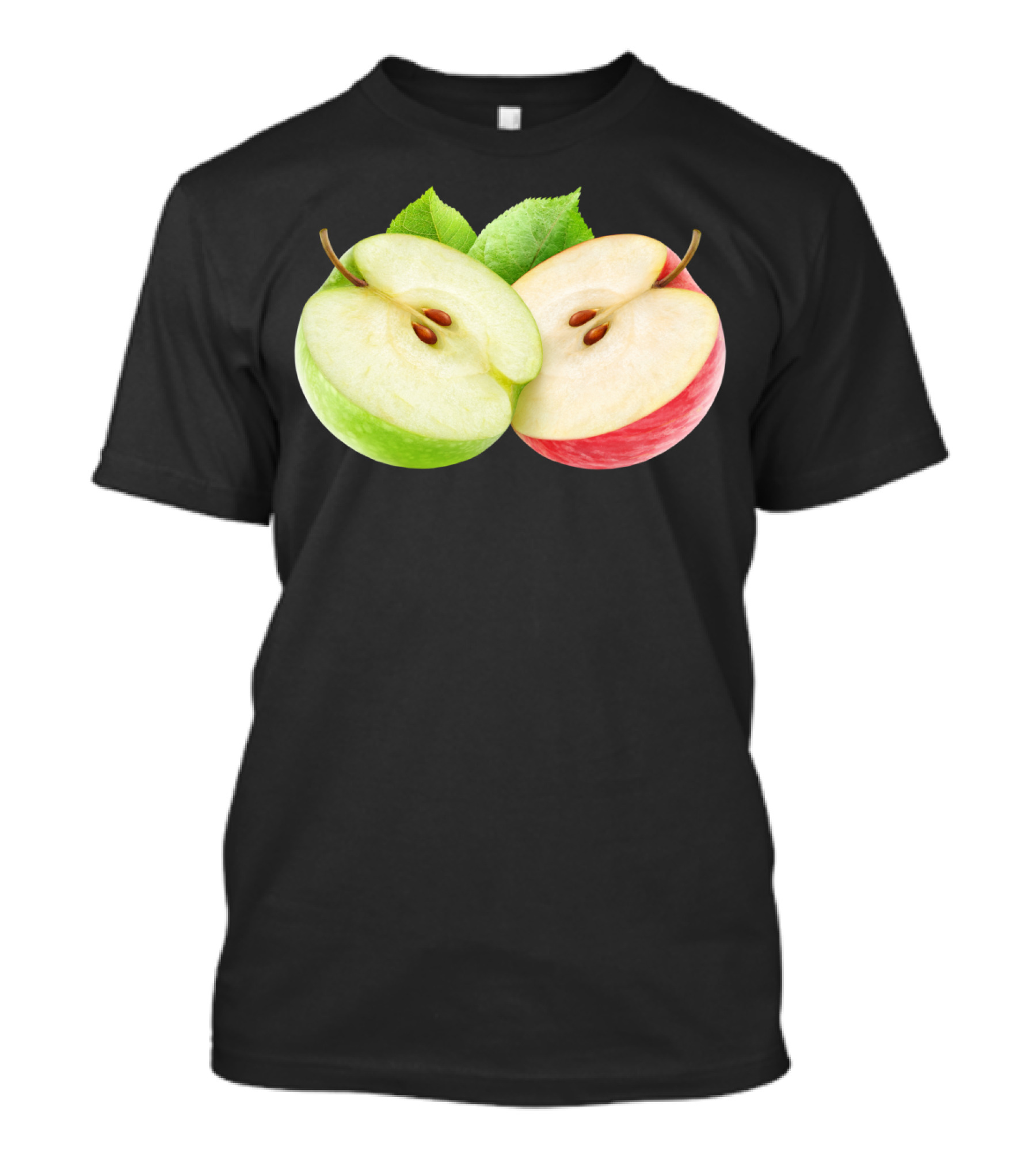 Two Apple Halves Green And Red Split Apple T-Shirt