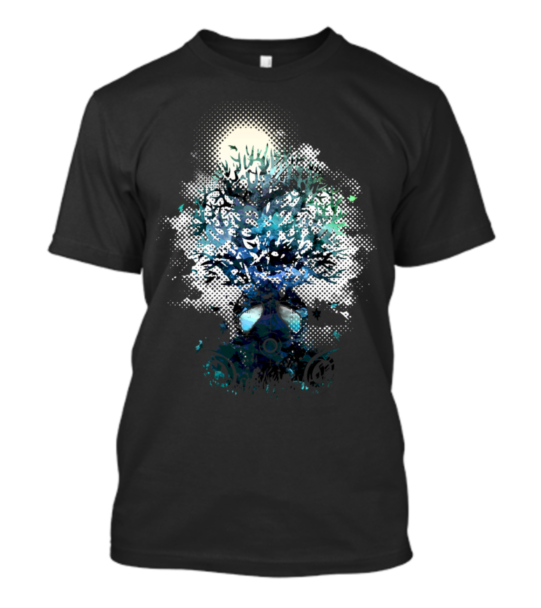Breathe For Fresh Airr Tree With Moonlight And Abstract T-Shirt