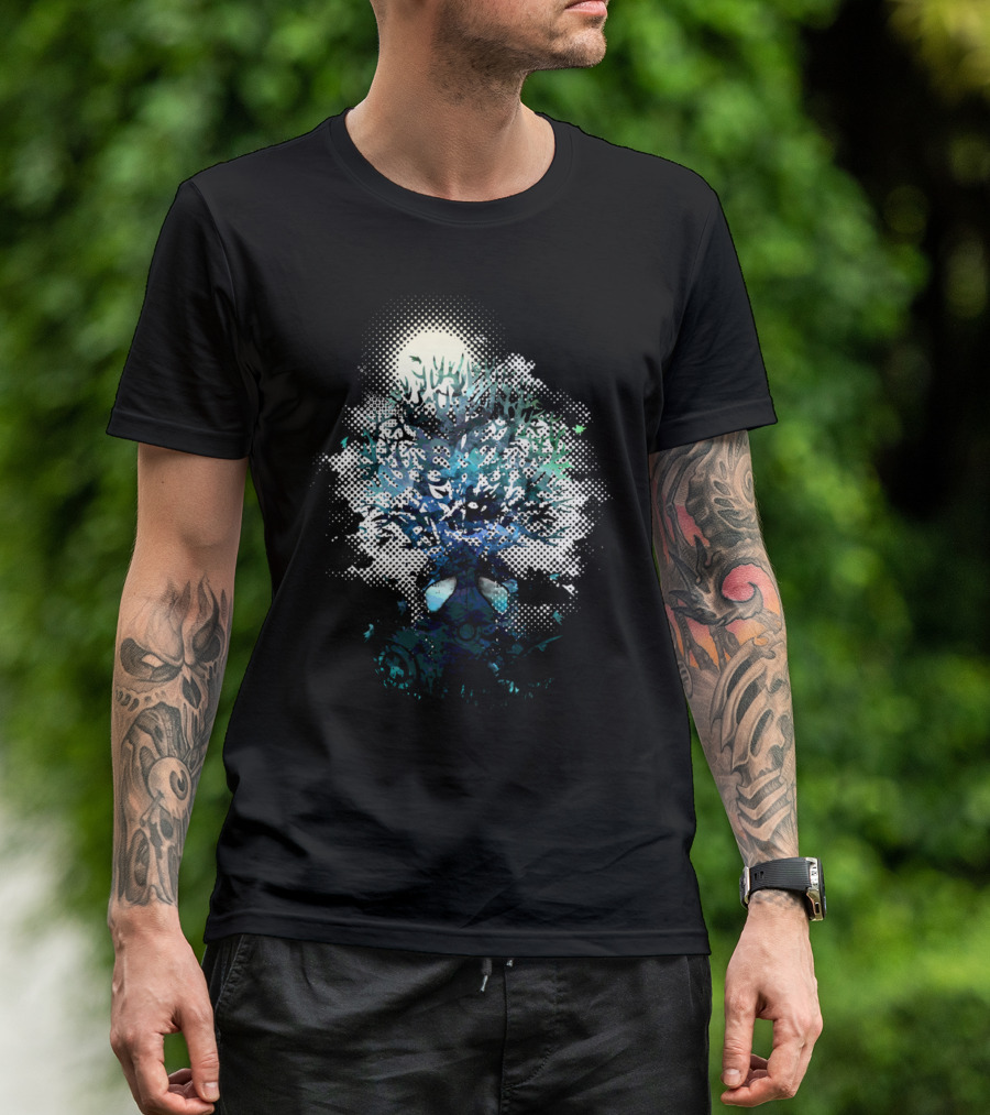 Breathe For Fresh Airr Tree With Moonlight And Abstract T-Shirt