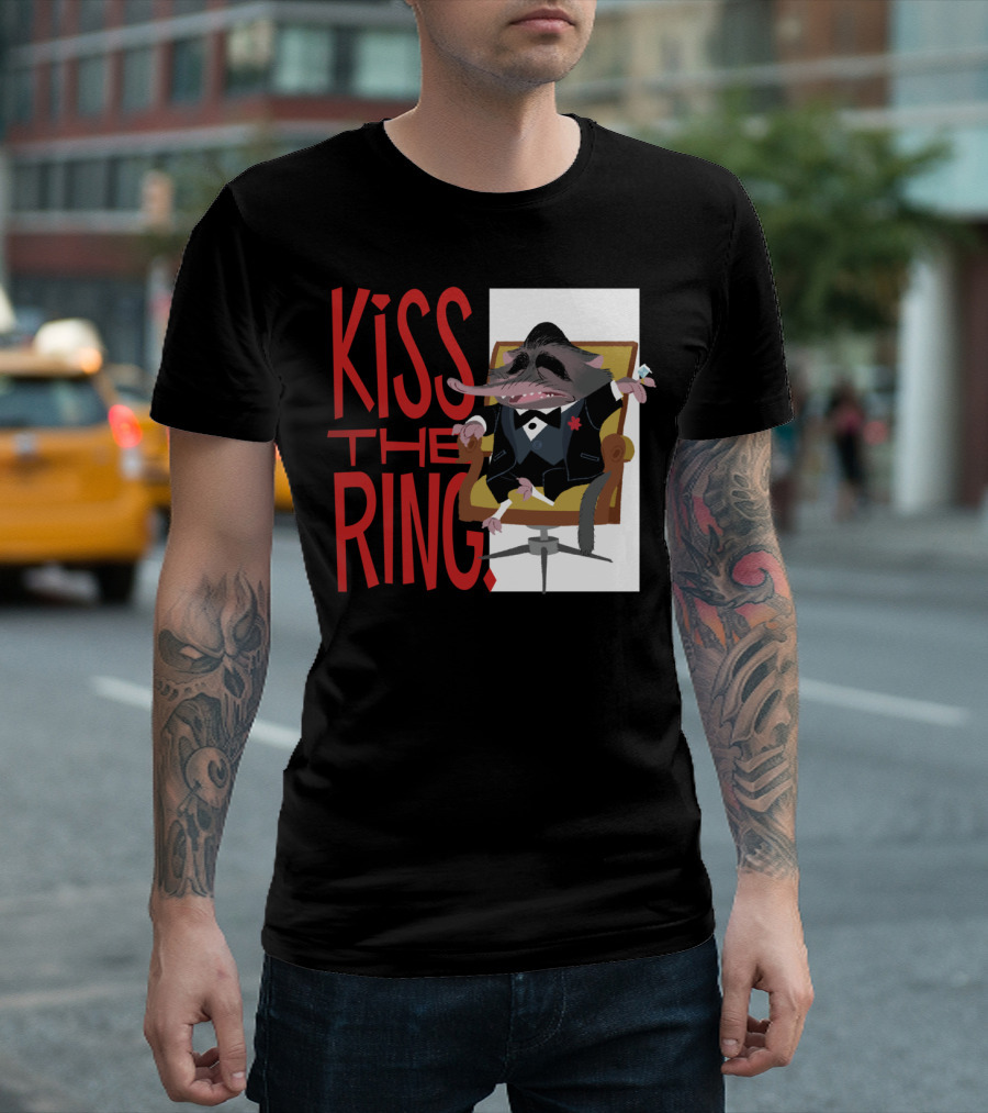 Kiss The Ring Mob Boss Possum T-Shirt