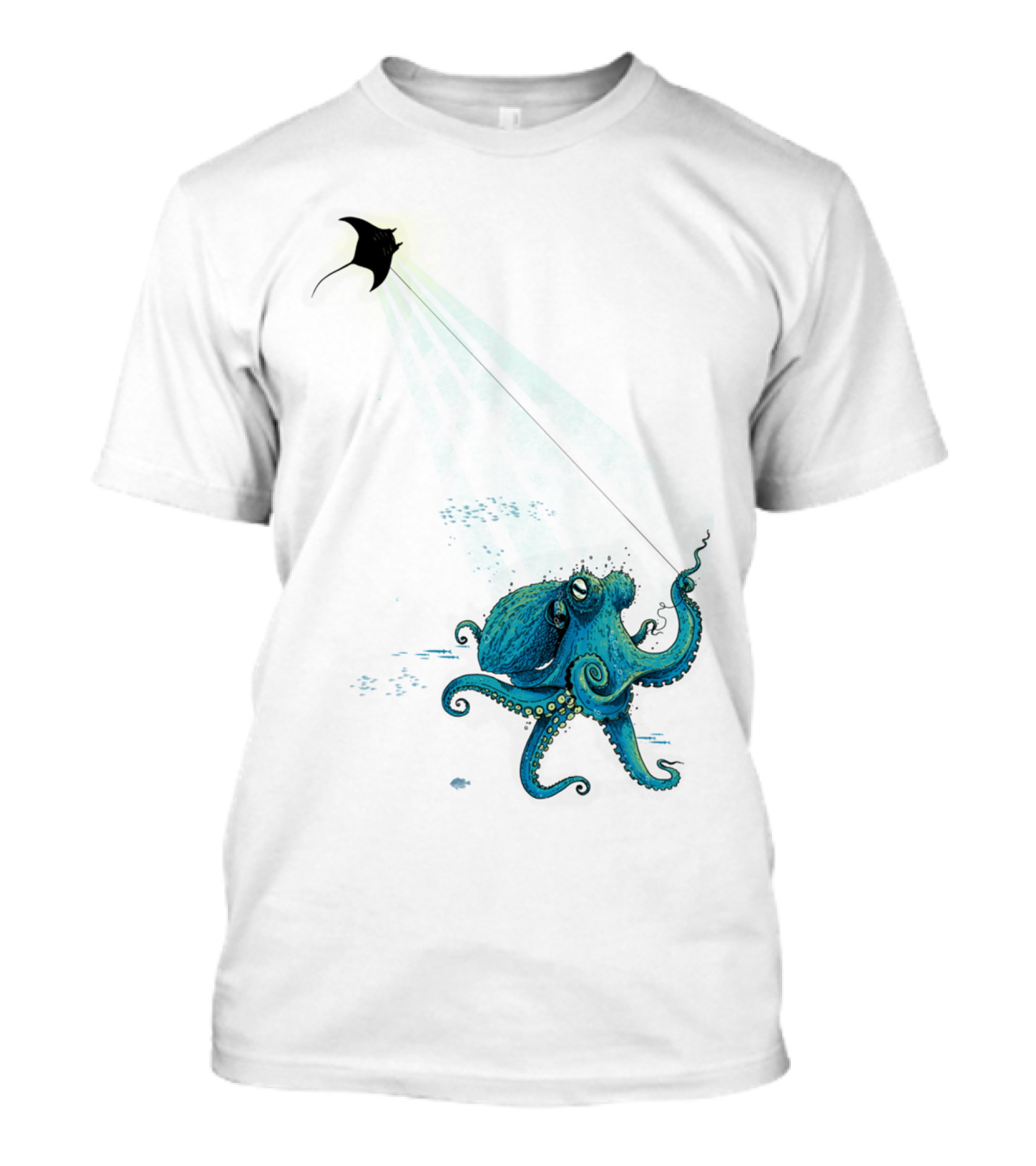 KiteManta O Octopus Flying Manta Ray T-Shirt
