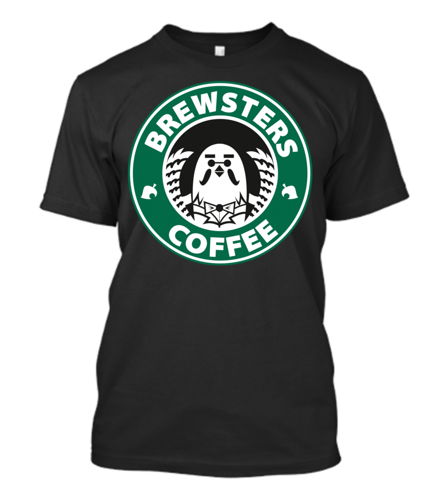 Brewsters Coffee 8 Animal Crossing Parody Logo Owl T-Shirt