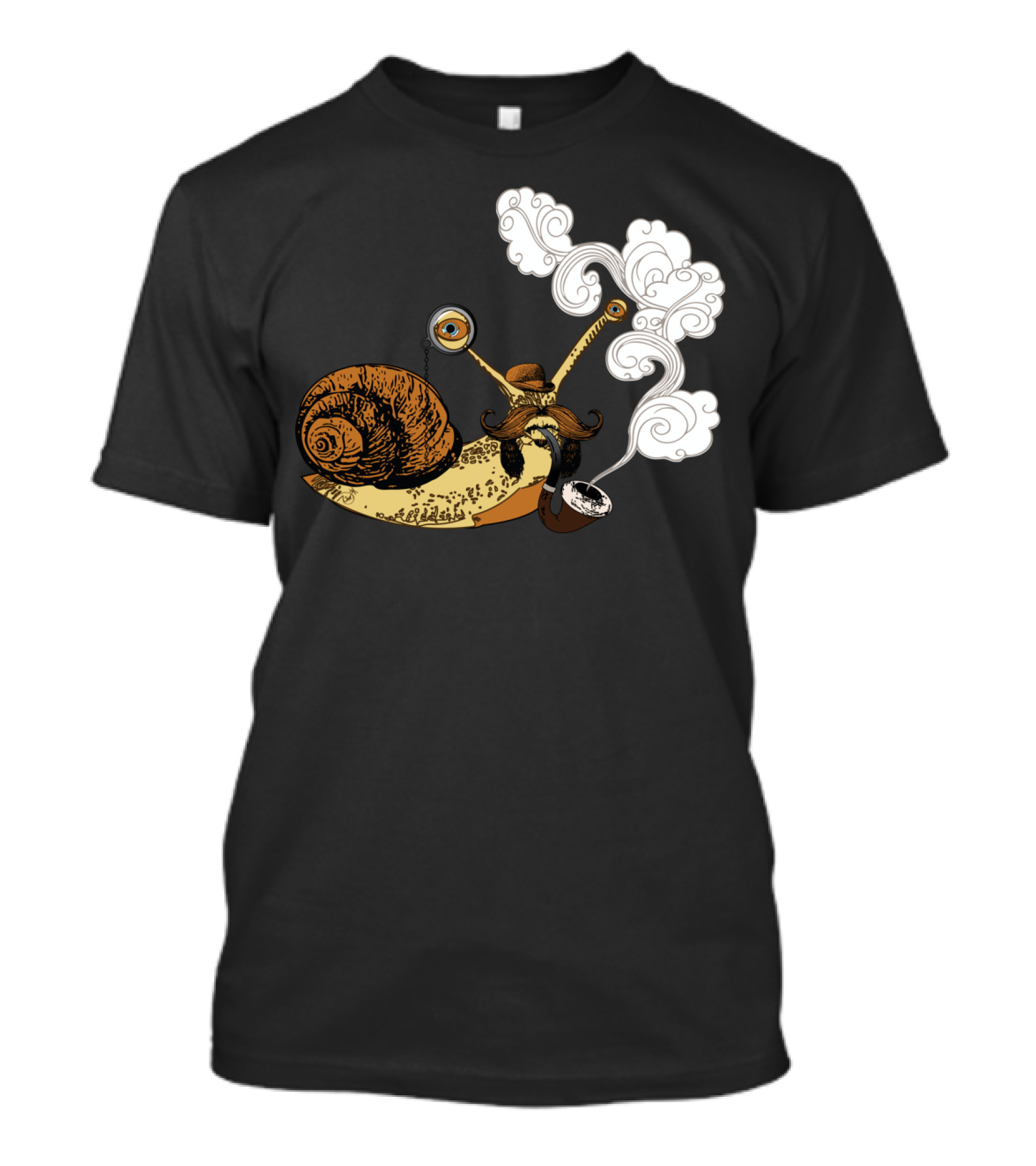 Dignified Steampunk Snail With Pipe And Monocle T-Shirt