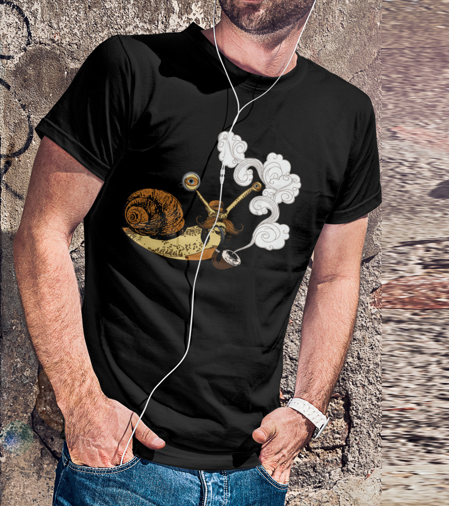 Dignified Steampunk Snail With Pipe And Monocle T-Shirt