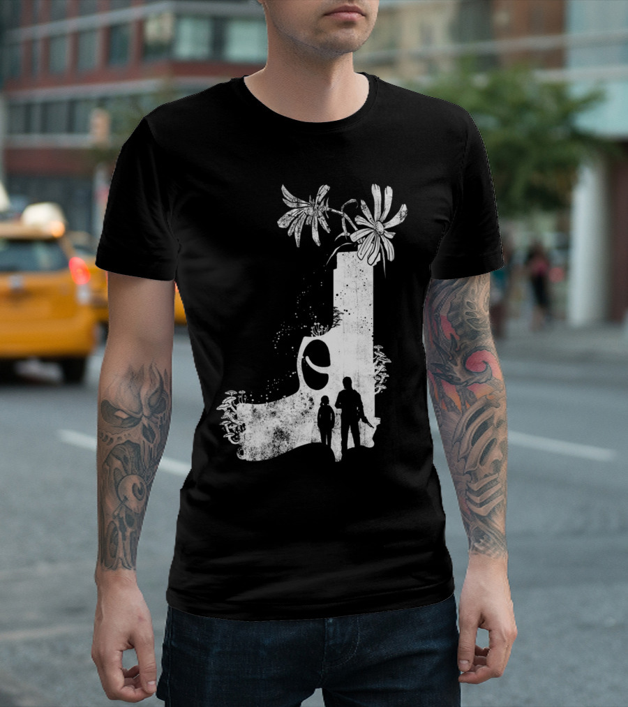 Endure And Survive Silhouette Journey With Flowers And Ruins T-Shirt