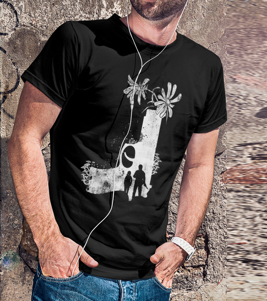 Endure And Survive Silhouette Journey With Flowers And Ruins T-Shirt