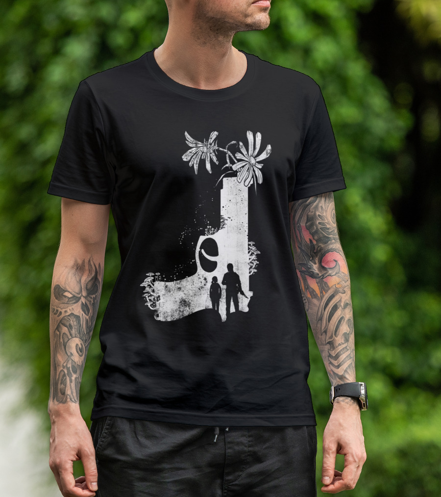 Endure And Survive Silhouette Journey With Flowers And Ruins T-Shirt