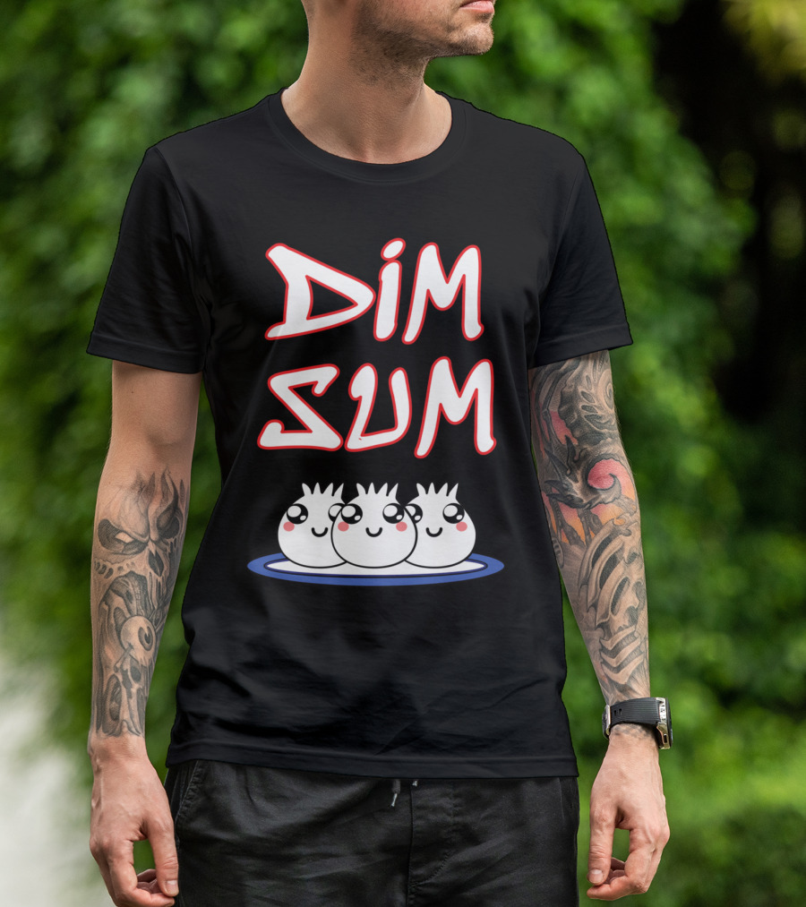 DIM SUM Cute Dumplings On Plate T-Shirt