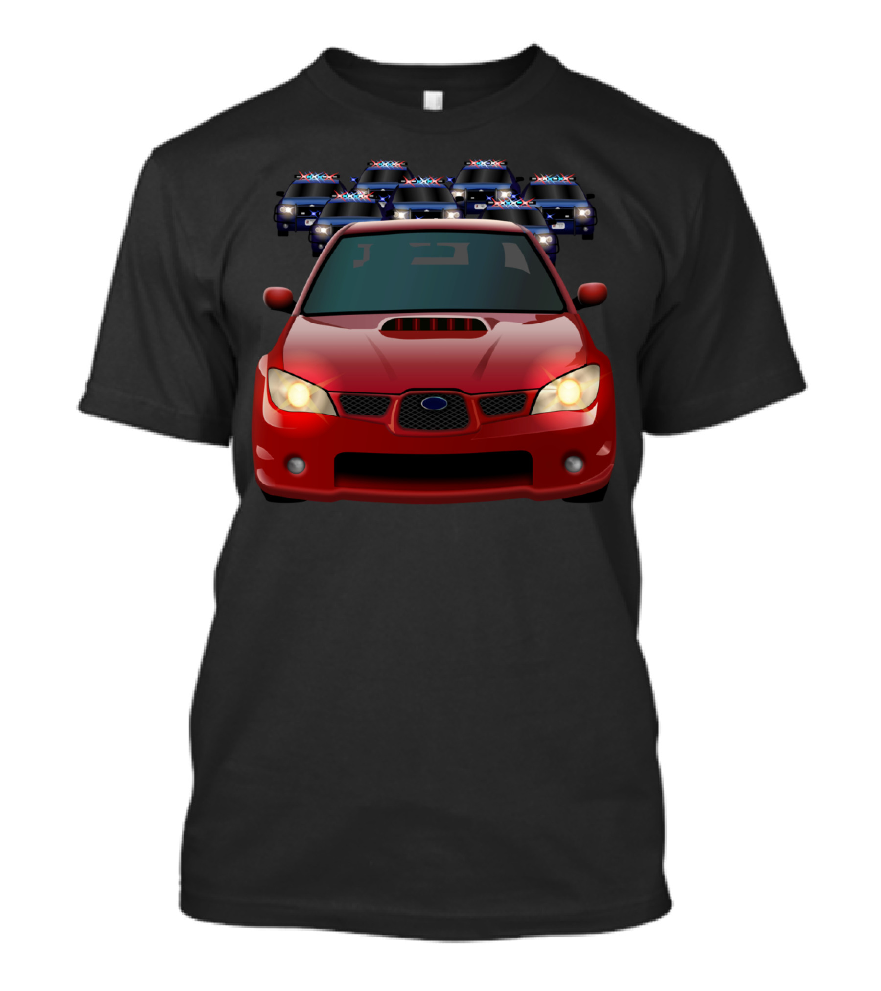 Heist Heist Baby Red Car Police Chase Scene T-Shirt