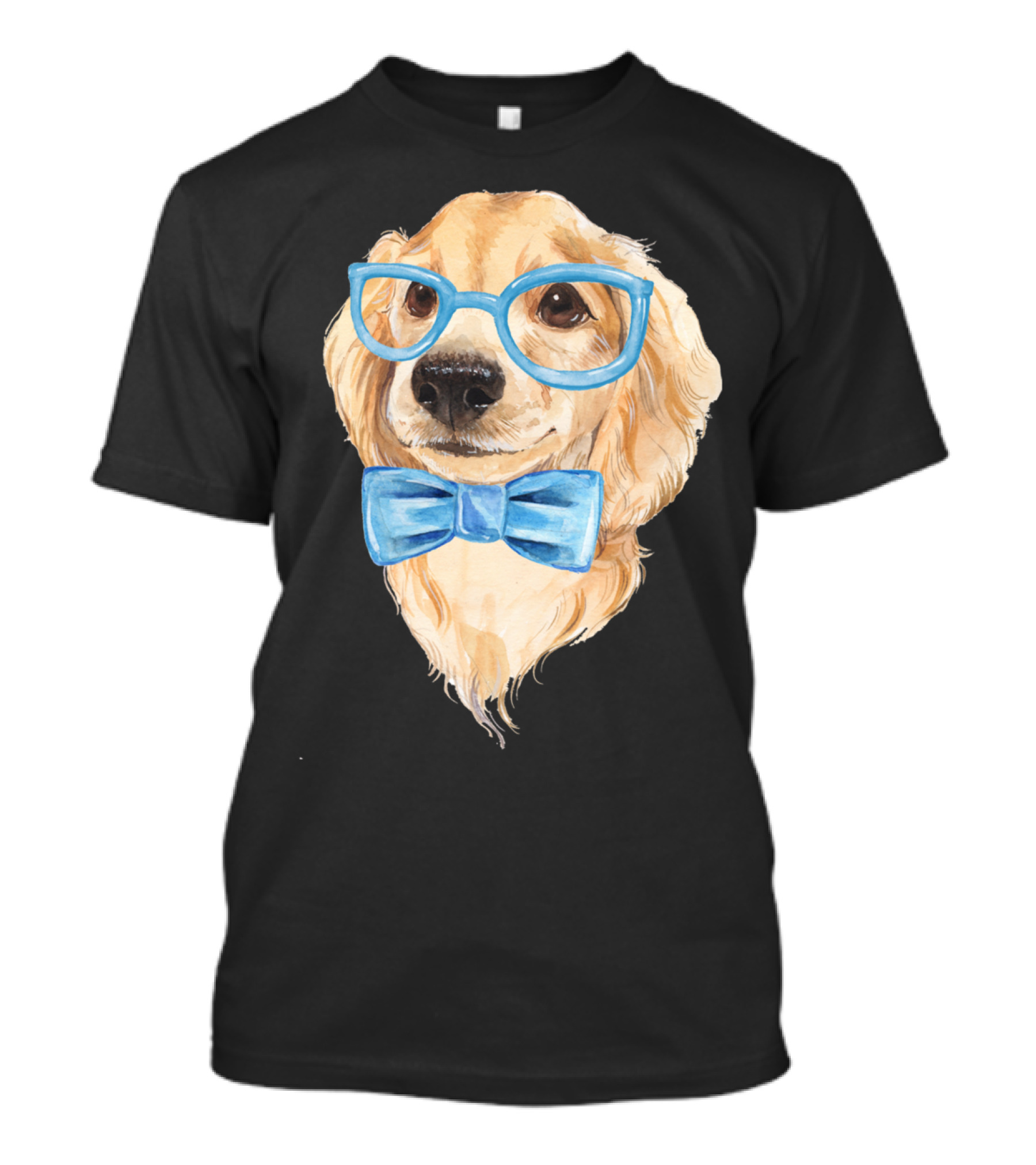 Cute Dog In Glasses And Bow Tie T-Shirt