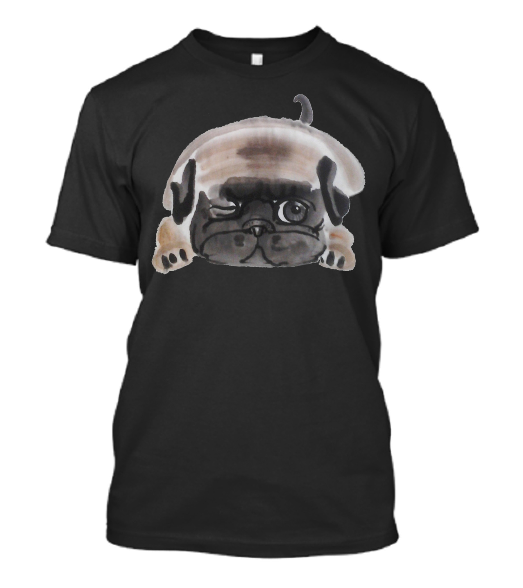 Cute Dog Pug Playful Wink T-Shirt