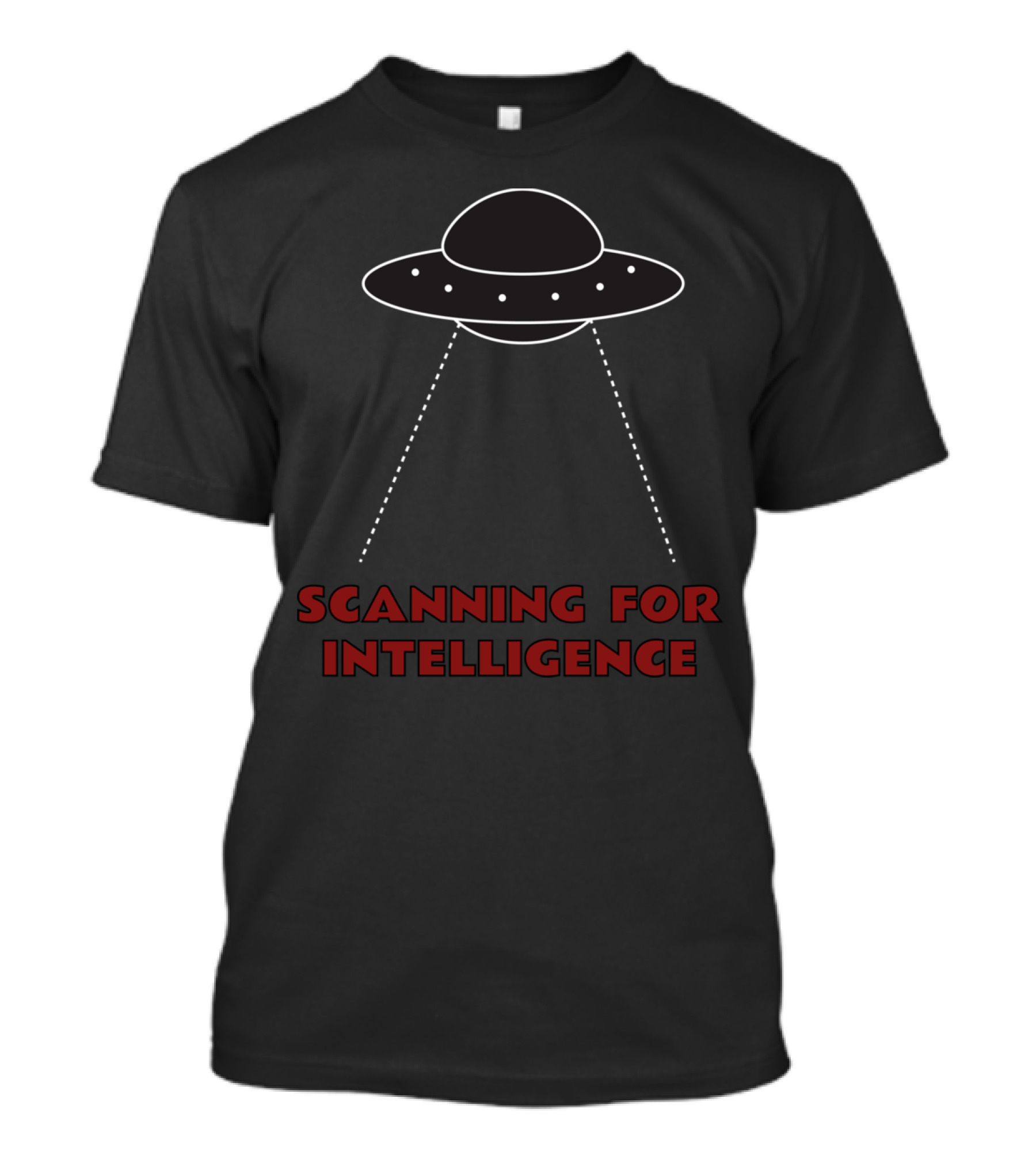 UFO Scanning For Intelligence Retro Spaceship Beam T-Shirt