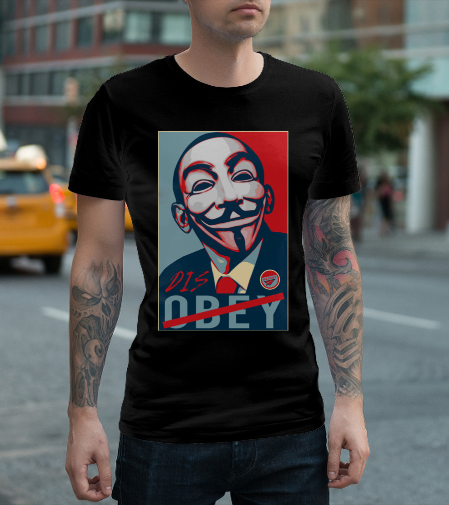 DIS Obey Guy Fawkes Political T-Shirt