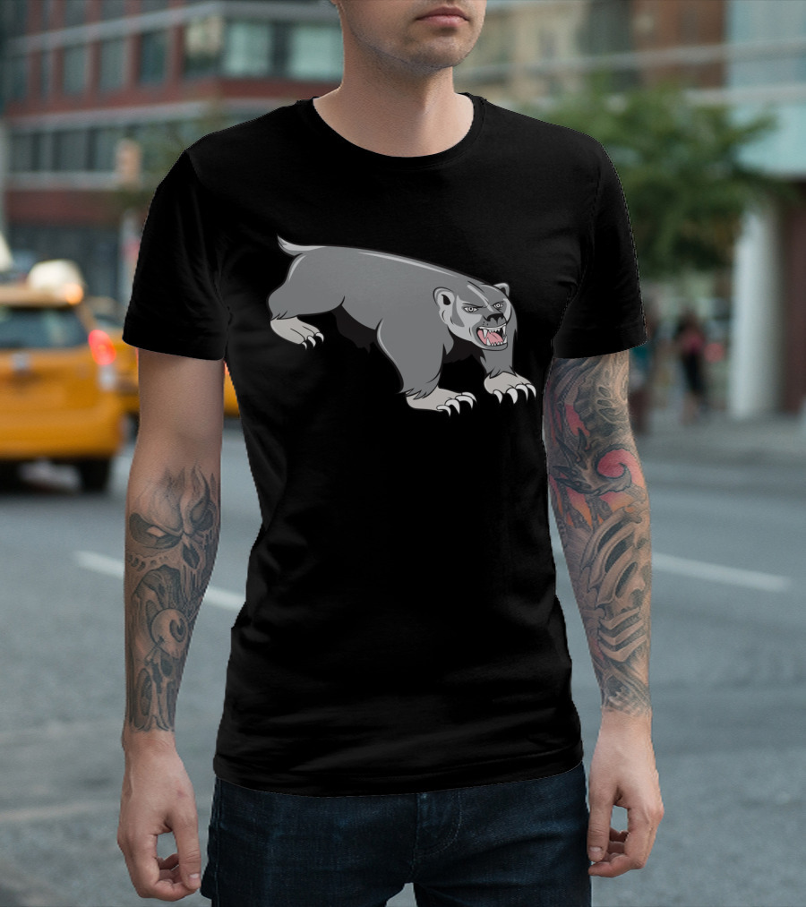 Badger Pouncing Cartoon T-Shirt