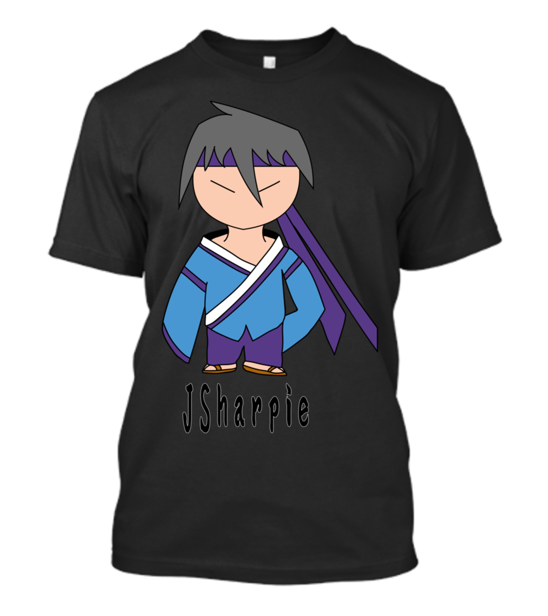 Sho Front Pose JSharpie Character Purple Blue T-Shirt