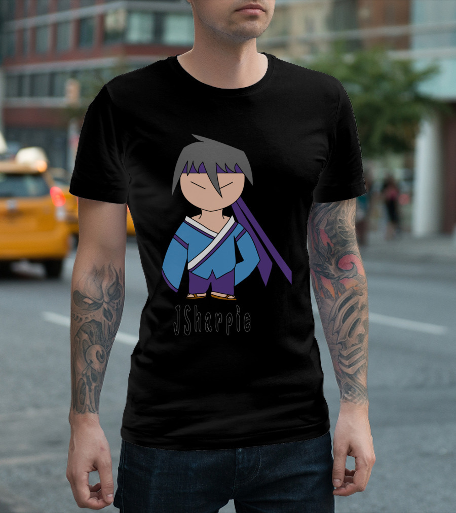 Sho Front Pose JSharpie Character Purple Blue T-Shirt