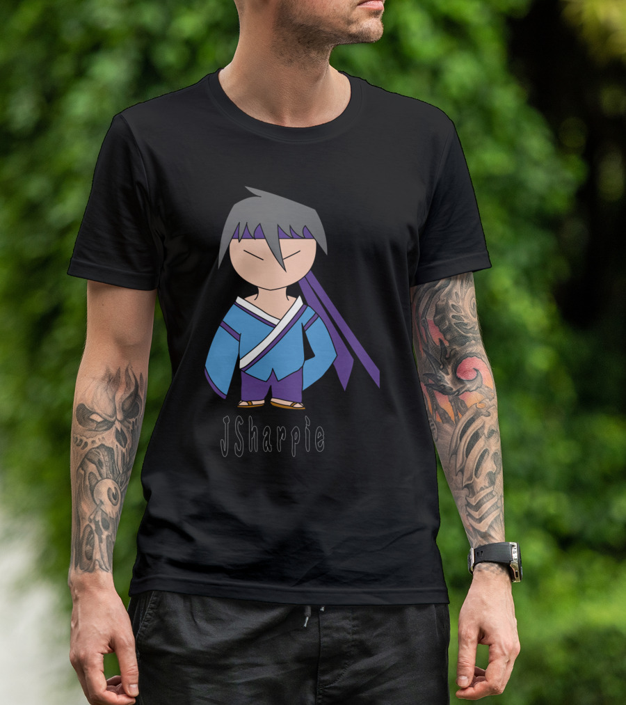 Sho Front Pose JSharpie Character Purple Blue T-Shirt
