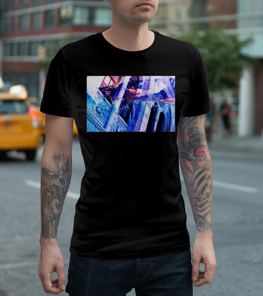 Glacial Habitat Architectural Abstract Reflection T-Shirt