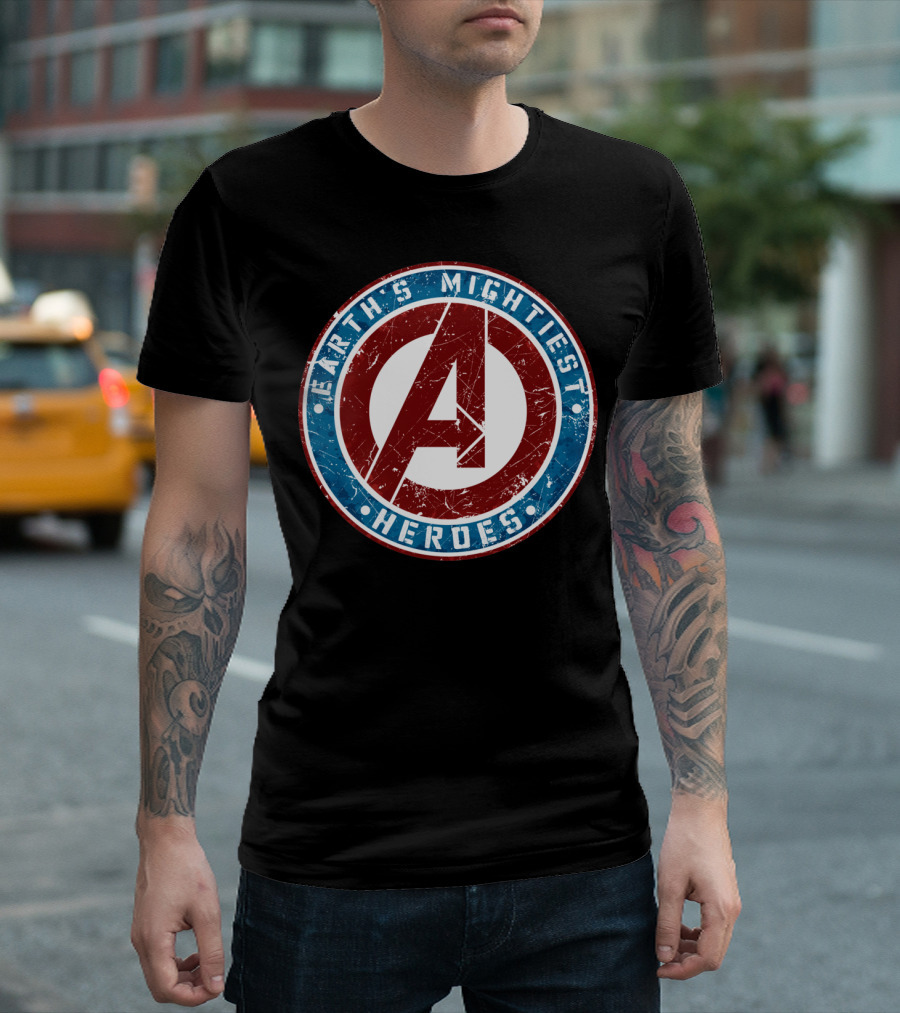 Earth's Mightiest Heroes Distressed Avengers A T-Shirt
