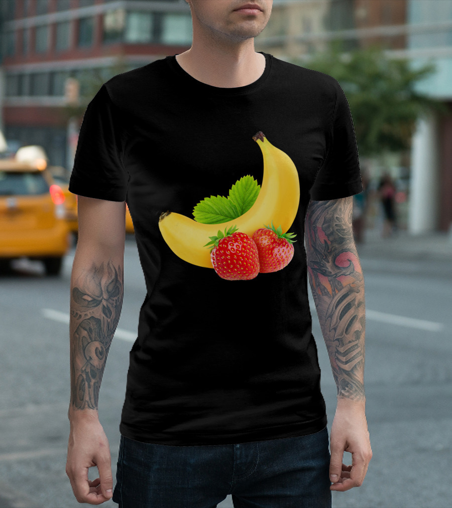 Banana And Strawberries Sti Fresh Fruit Duo T-Shirt
