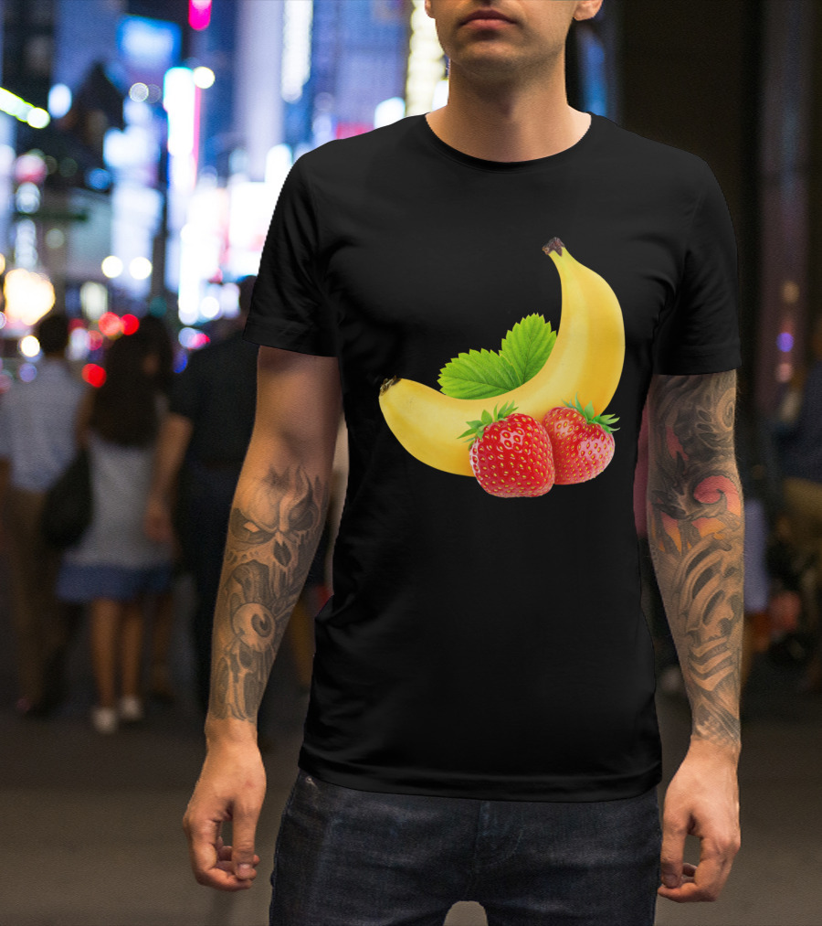 Banana And Strawberries Sti Fresh Fruit Duo T-Shirt