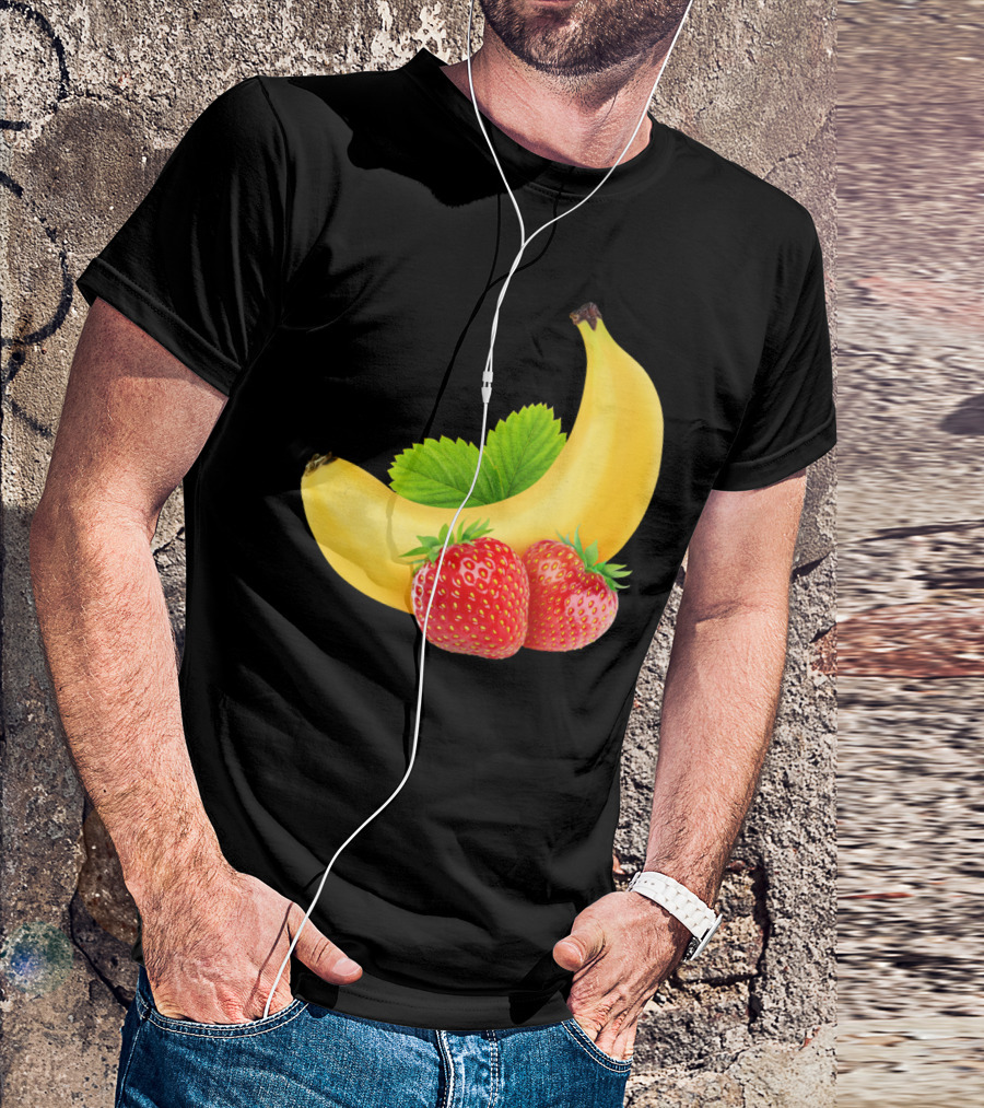 Banana And Strawberries Sti Fresh Fruit Duo T-Shirt