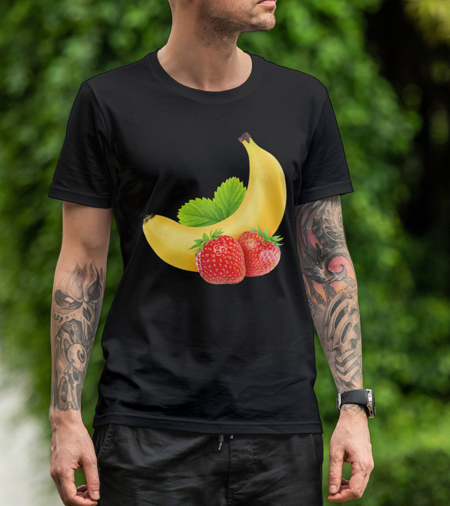 Banana And Strawberries Sti Fresh Fruit Duo T-Shirt