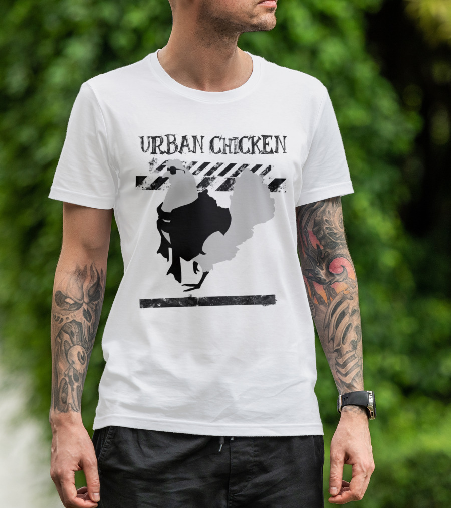 Urban Chicken Sunglasses Mafia Style Rooster T-Shirt