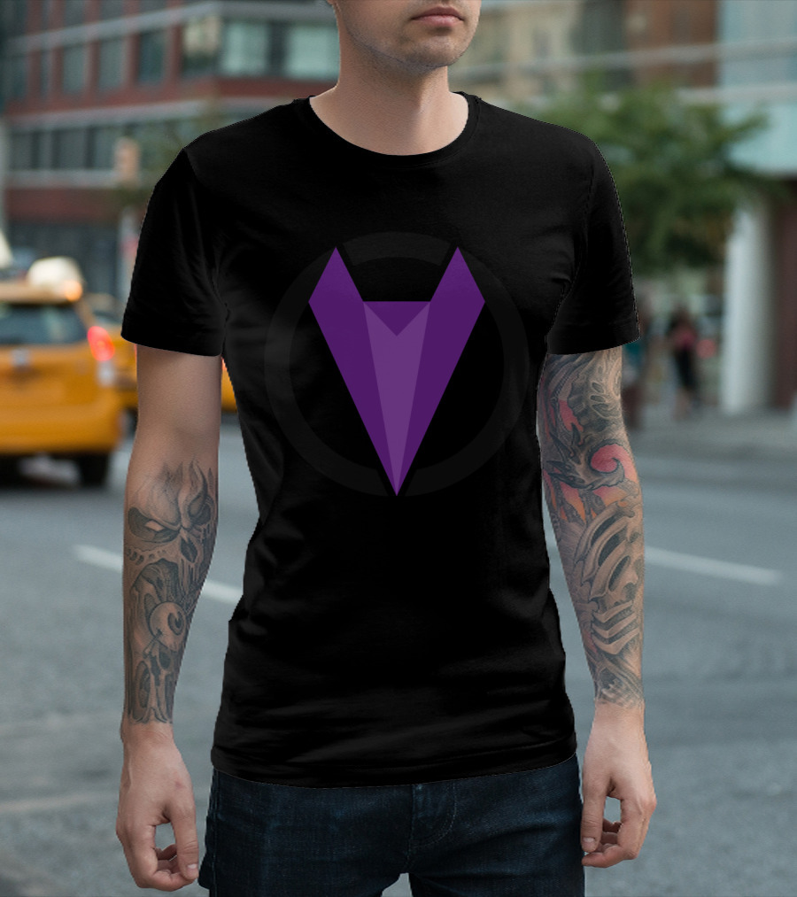 Foxholer Purple Geometric Fox Emblem T-Shirt