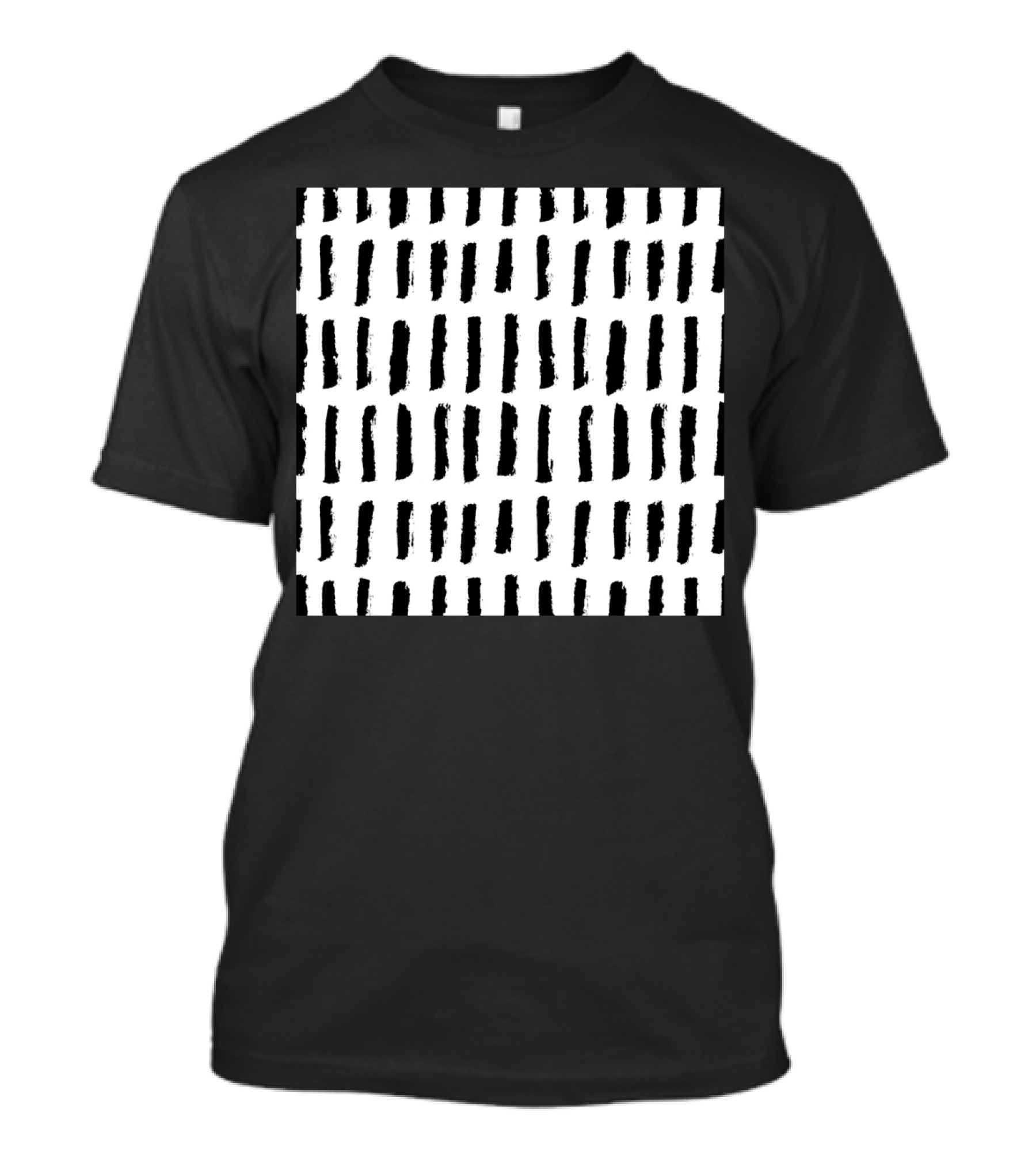 Brushstrokes Black And White Abstract Print By T-Shirt
